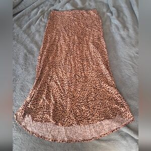 love, Fire Animal Print Maxi Skirt